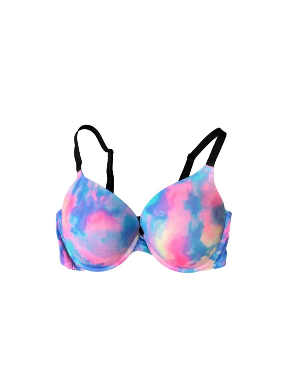 PINK Victoria's Secret Wear Everywhere Push-Up Bra 36D Tie-Dye USED Underwire